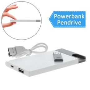 Powerbank con usb 8Gb personalizado con su logo disponible en stock para entregas express