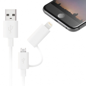 Cable con adaptador MFI lightning compatible con iPhone y Android