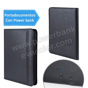 Porta documentos con bateria powerbank interna para moviles de 5000mAh