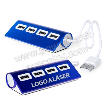 Concentrador USB de 4 puertos personalizable con su logo Regalos tecnologicos para hombres y mujeres
